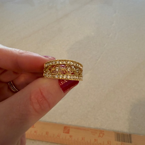 Elegant Vintage 14k Gold Electroplated Women's Ring - Picture 7 of 9